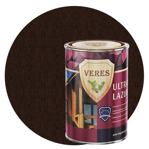 Пропитка для древесины Veres Ultra Lazura № 8 Дуб темный 0,9 л