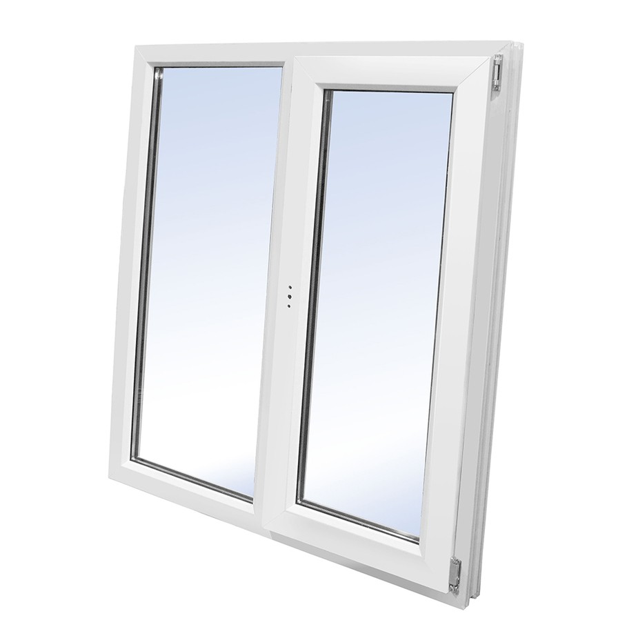 Окно ПВХ однокамерное 1200х1300 мм двухстворчатое поворотная правая