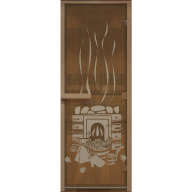 Дверь для сауны стеклянная Doorwood DW00090 Банька бронза 700х1900 мм