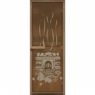 Дверь для сауны стеклянная Doorwood DW00090 Банька бронза 700х1900 мм