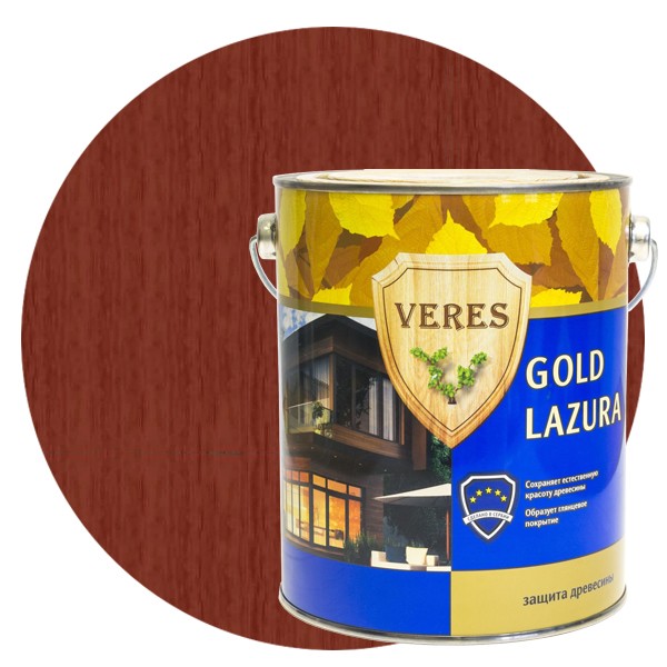 Пропитка для древесины Veres Gold Lazura № 9 Палисандр 0,9 л