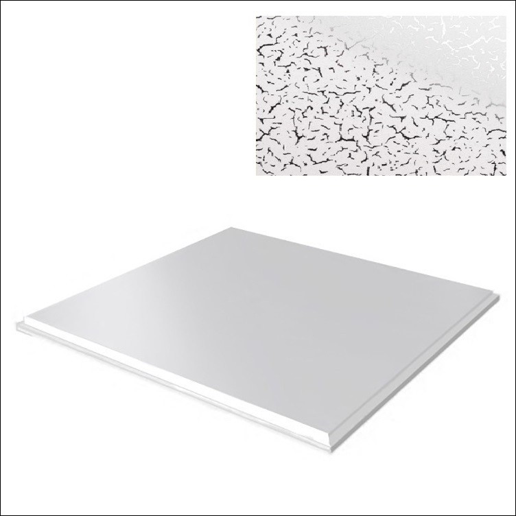 Потолок кассетный CESAL ART Иней белый В34 300х300 мм