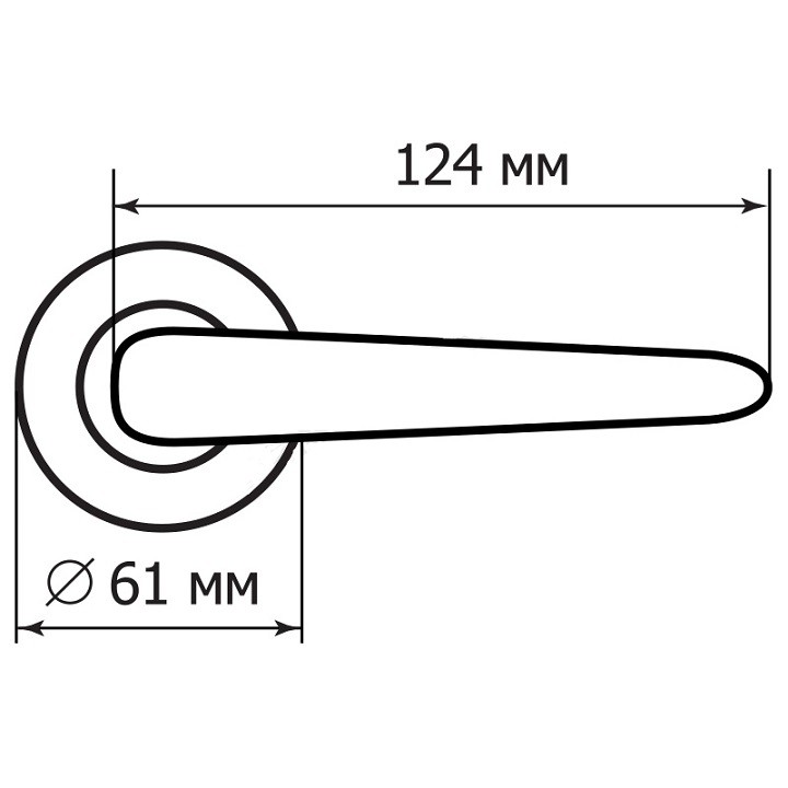 Ручка дверная Palladium Marcato AB
