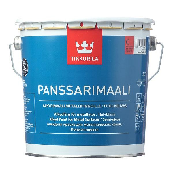 Краска Tikkurila Panssarimaali полуглянцевая база С 0,9 л