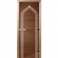 Дверь для сауны стеклянная Doorwood DW01016 Арка бронза 800х2000 мм