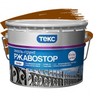 Эмаль-грунт Текс РжавоStop коричневая 10 кг