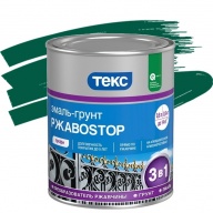 Эмаль-грунт Текс РжавоStop Профи глянцевая зеленая 0,9 кг