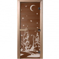 Дверь для сауны стеклянная Doorwood DW01251 Зима бронза 700х1900 мм