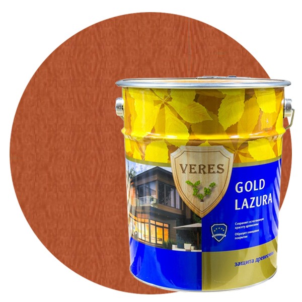 Пропитка для древесины Veres Gold Lazura № 8 Дуб темный 0,9 л