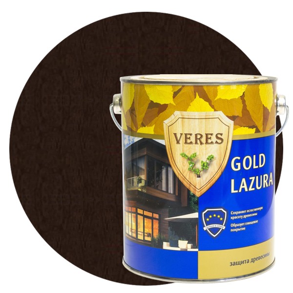 Пропитка для древесины Veres Gold Lazura № 8 Дуб темный 10 л