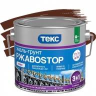 Эмаль-грунт Текс РжавоStop Профи глянцевая коричневая 2 кг