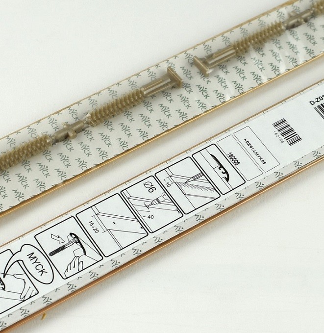 Порожек ПВХ Myck D-Z0100-5Р Ясень 1000х32 мм