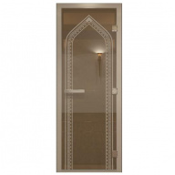 Дверь для хамама стеклянная Doorwood DW00179 Арка бронза 700х1900 мм