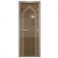 Дверь для хамама стеклянная Doorwood DW00179 Арка бронза 700х1900 мм