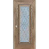 Дверь межкомнатная Profilo Porte PSB-25 Baguette экошпон Дуб Гарвард бежевый стекло белый сатинат 2000х700 мм