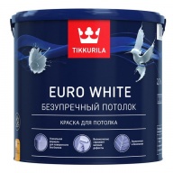 Краска для потолка Tikkurila Euro White 2,7 л