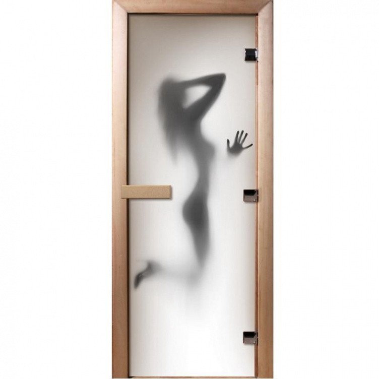 Дверь для сауны стеклянная Doorwood Фотопечать A070 700х1900 мм