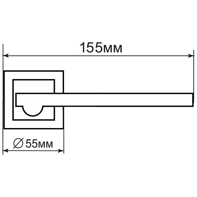 Ручка дверная Palladium Oscar AB/CP