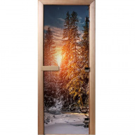 Дверь для сауны стеклянная Doorwood Фотопечать A093 800х2000 мм