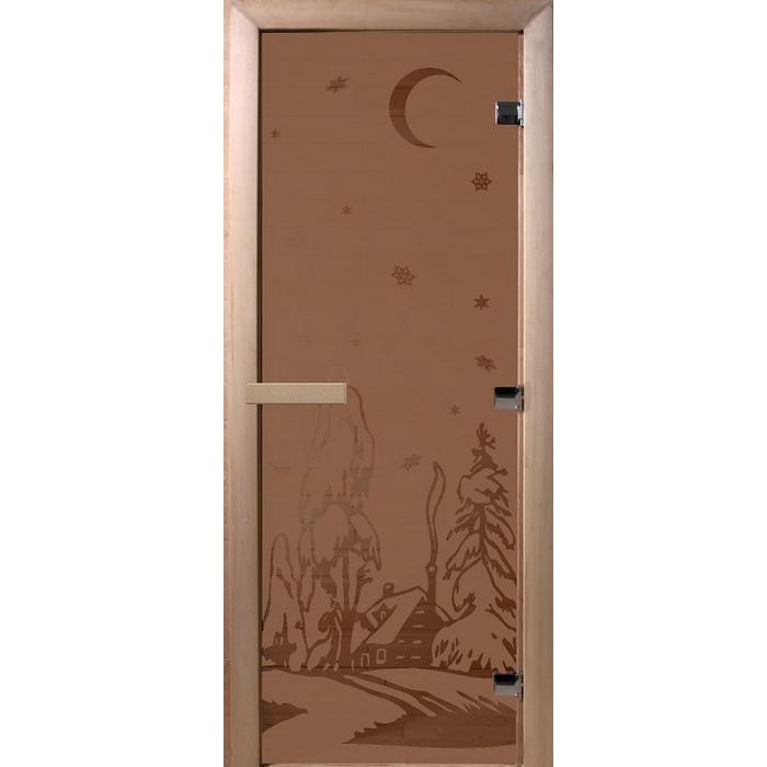 Дверь для сауны стеклянная Doorwood DW01250 Зима бронза матовая 700х1900 мм