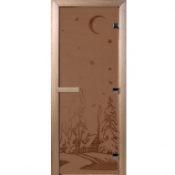 Дверь для сауны стеклянная Doorwood DW01250 Зима бронза матовая 700х1900 мм