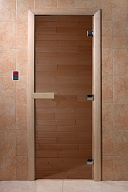 Дверь для сауны стеклянная Doorwood DW01124 Теплый день бронза 700х1900 мм