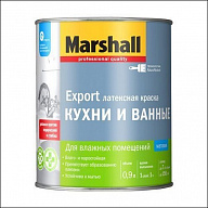 Краска в/д для стен и потолка Marshall влагостойкая BС (Прозрачный)