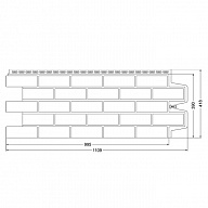 Панель фасадная Grand Line Состаренный кирпич бежевая 1109х418 мм