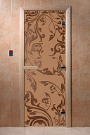 Дверь для сауны стеклянная Doorwood DW01039 Венеция бронза матовая 800х2000 мм