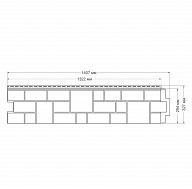 Панель фасадная Grand Line Я-фасад Екатерининский камень Слоновая кость 1407х327 мм