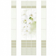 Стеновая панель ПВХ Novita Light фриз 3D Белая орхидея узор 2700х250 мм