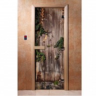 Дверь для сауны стеклянная Doorwood Фотопечать A030 800х2000 мм