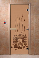 Дверь для сауны стеклянная Doorwood DW00065 Банька бронза матовая 700х1900 мм