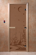 Дверь для сауны стеклянная Doorwood DW01250 Зима бронза матовая 700х1900 мм