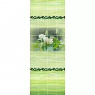 Стеновая панель ПВХ 3D "Мелиса грин" 2700х250 мм рисунок