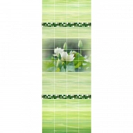 Стеновая панель ПВХ 3D "Мелиса грин" 2700х250 мм рисунок