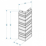 Угол наружный Docke Edel Родонит 400 мм
