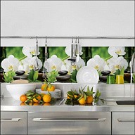Кухонный фартук ABS "Орхидея белая"