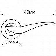 Ручка дверная Palladium Mistik SN
