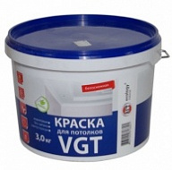 Краска для потолков VGT ВД-АК-2180 белоснежная 3 кг