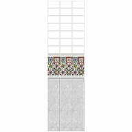 Стеновая панель ПВХ Novita 3D Мозайка цветная добор 2700х250 мм