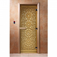 Дверь для сауны стеклянная Doorwood Фотопечать A021 700х1900 мм