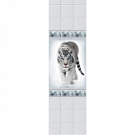 Стеновая панель ПВХ Novita с эффектом мерцания 3D Зимняя сказка.Тигр 2700х250 мм