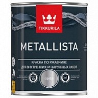 Краска по ржавчине Tikkurila Metallista глянцевая серебряная 0,9 л