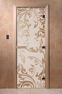 Дверь для сауны стеклянная Doorwood DW01043 Венеция сатин 800х2000 мм