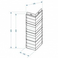 Угол наружный Docke Stein Базальт 400 мм