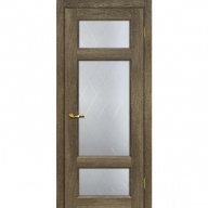 Дверь межкомнатная Мариам Тоскана-3 ПВХ Бруно стекло белый сатинат 2000х600 мм