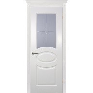 Дверь межкомнатная Текона Смальта 12 молочное RAL 9010 стекло белый сатинат 2000х900 мм