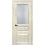 Дверь межкомнатная Мариам Тоскана-2 ПВХ Бьянко стекло белый сатинат ромб 2000х600 мм