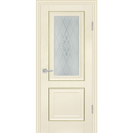 Дверь межкомнатная Profilo Porte PSB-27 Baguette экошпон Ваниль стекло белый сатинат 2000х900 мм